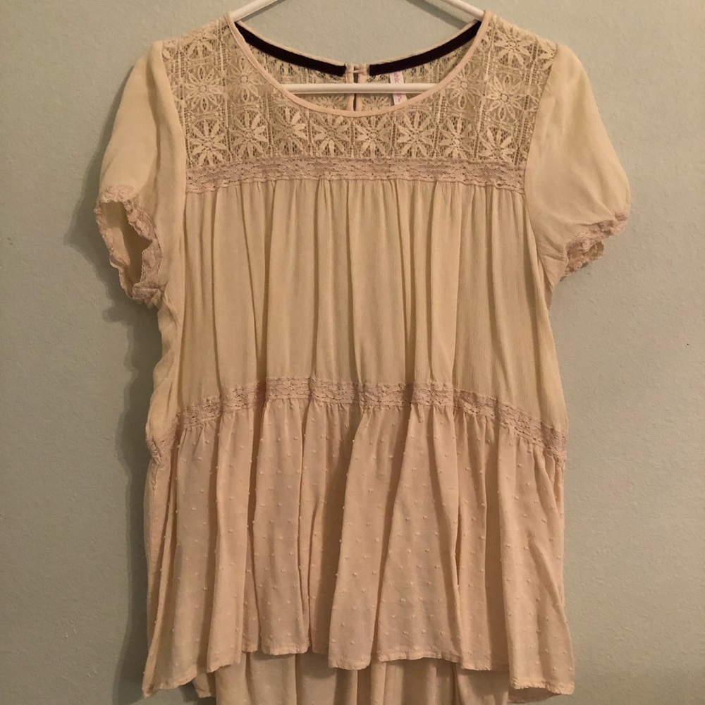 cream lace top